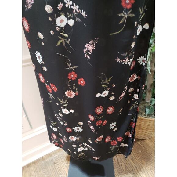 Lilian Women Black Floral Polyester Cold Shoulder Long Sleeve Long Maxi Dress 2X - Picture 4 of 13